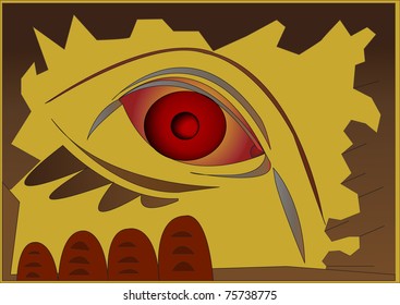 demon eye vector illustration