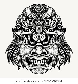 Dämonenbild-Tätowierungsdesign