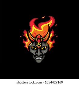 Demon Fire illustration, suitable for t shirt design.