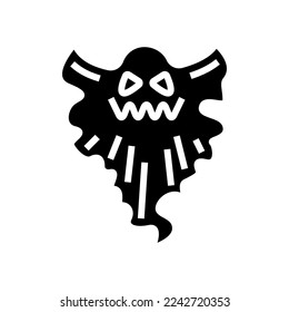 demon ghost glyph icon vector. demon ghost sign. isolated symbol illustration