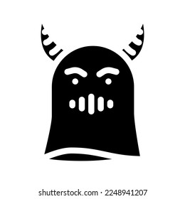 demon ghost glyph icon vector. demon ghost sign. isolated symbol illustration