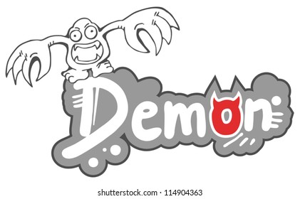 Demon halloween stick