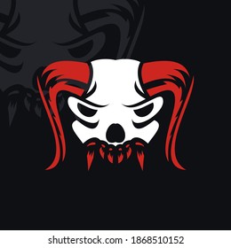 Demon head , creative design vector template