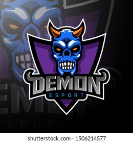 Demon Head Logo Gaming Esport Stock Vector (Royalty Free) 1506214577 ...