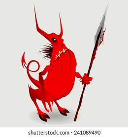 Demon holding weapon