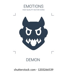 demon icon. high quality filled demon icon on white background. from emotions collection flat trendy vector demon symbol. use for web and mobile