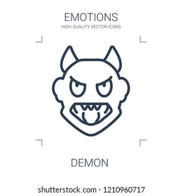 demon icon. high quality line demon icon on white background. from emotions collection flat trendy vector demon symbol. use for web and mobile