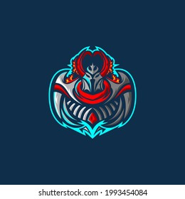 Demon King E Sport Logo für Gaming-Team-Vektorgrafik