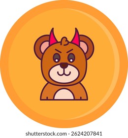 Demon Line vetor Icon Design