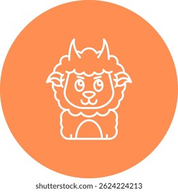 Demon Line vetor Icon Design