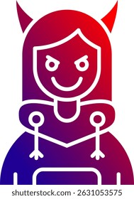 Demon Line vetor Icon Design