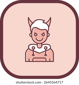 Demon Line vetor Icon Design