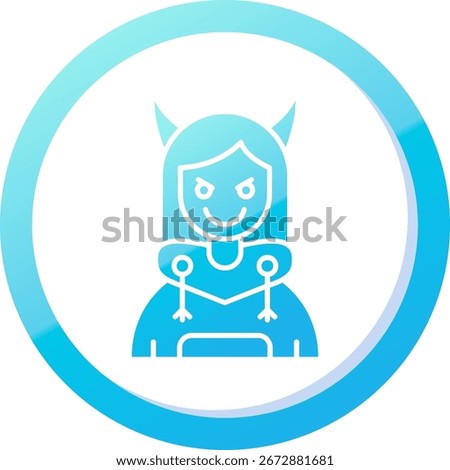 Demon Line vector Icon Design