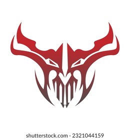 Demon logo icon design illustration