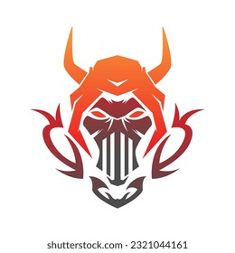 Demon logo icon design illustration