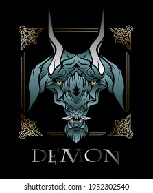 demon logo illustration design for sukajan is mean japan traditional cloth or t-shirt,Embroidery Men T-shirts Summer Casual Short Sleeve Hip Hop T Shirt Streetwear