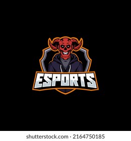 Demon Mascot Esports Logo Vector