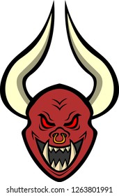 Demon Mascot Logo Stock Vector (Royalty Free) 1263801991