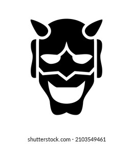 Demon Mask icon isolated on white background