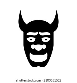 Demon Mask icon isolated on white background