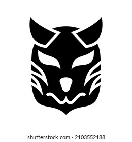 Demon Mask icon isolated on white background