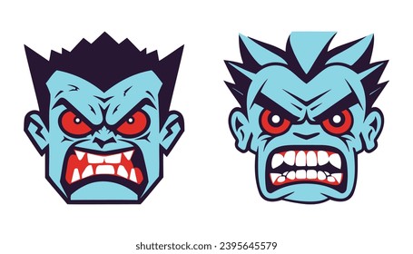 Demon mask of oni vector illustration for t shirt and apparel