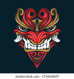 demon mask vector design download