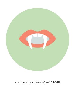 Demon Mouth Colored Vector Icon