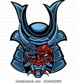 Demon samurai Esport gaming mascot logo character design
