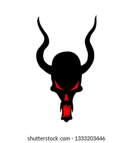 demon skull with horns