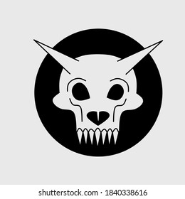Demon skull monster, vectors illustration design