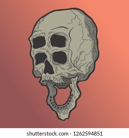 demon skull vector