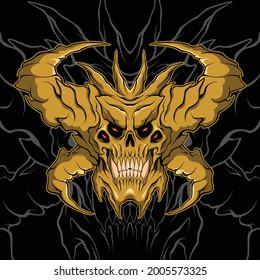 demon skull vector for commercial use