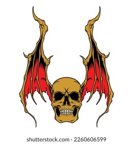 demon skull vector for commercial use