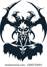 A demon vector image can be described as a visually striking and ominous representation of a malevolent supernatural being. The image may feature a creature with sharp, angular features, and dark,