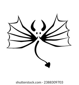 Demon wing black colour design