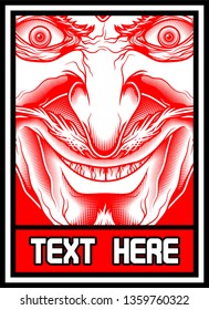 demon,evil,satanic,lucifer.isolated and easy to edit. Vector Illustration - Vector