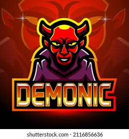 Demonic esport logo mascot design