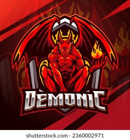 Demonic esport mascot logo design