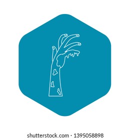 Demonic hand icon. Outline illustration of demonic hand vector icon for web
