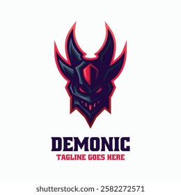 Demonic Simple Mascot Logo Template