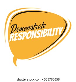 demonstrate responsibility retro speech balloon