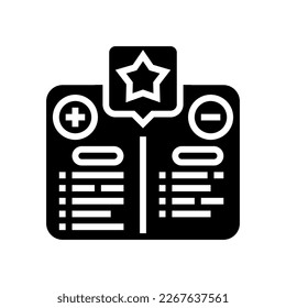 demonstrate self awareness glyph icon vector. demonstrate self awareness sign. isolated symbol illustration
