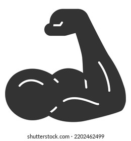 Demonstration Arm Muscles Icon Illustration On Stock Vector (Royalty ...