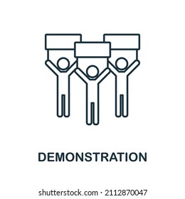 Demonstration icon. Line element from big city life collection. Linear Demonstration icon sign for web design, infographics and more.