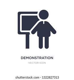 demonstration icon on white background. Simple element illustration from People concept. demonstration sign icon symbol design.