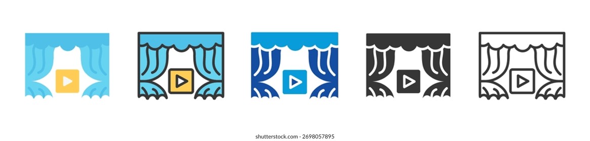 Conjunto de iconos de demostración Multi Style Varias colecciones