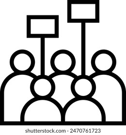 demonstration icon. Thin linear style design isolated on white background