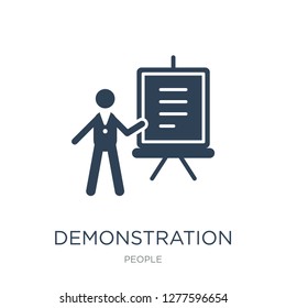 demonstration icon vector on white background, demonstration trendy filled icons from People collection, demonstration vector illustration