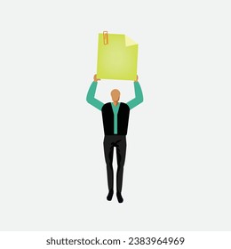 Demonstration people with plank illustration 